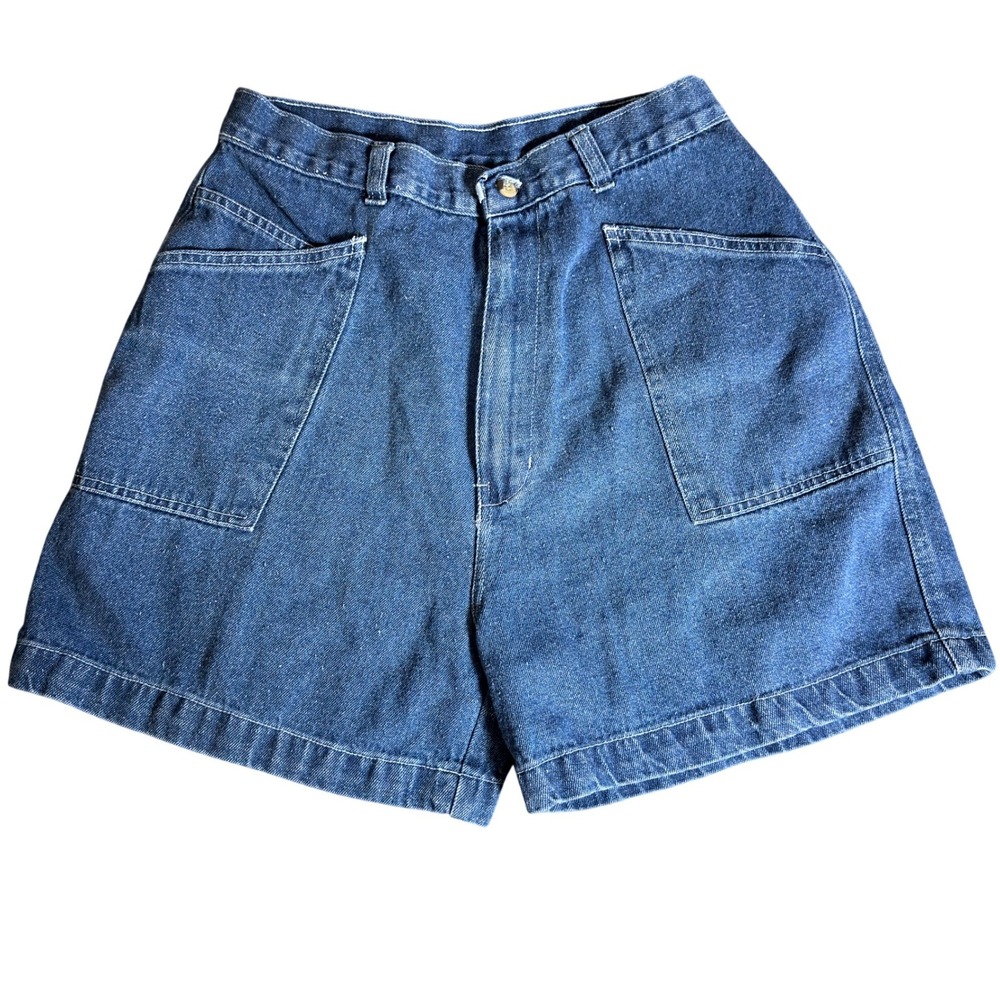 Zoey & Beth Vtg High Waisted Denim Shorts Blue Ramie Cotton Size 11/12 Y2K 90's